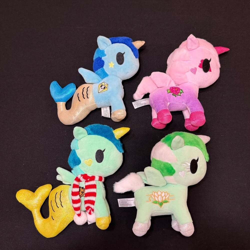 Tokidoki Unicorno & Mermicorno Plush Lot of 4